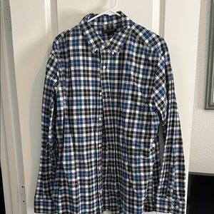 Banana Republic Blue and White Plaid Casual Shirt